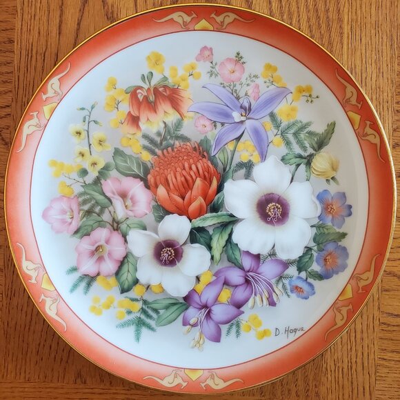 VTG Decorative Plate. "The Flowers of Australia" 1990. The Danbury Mint - Picture 1 of 3